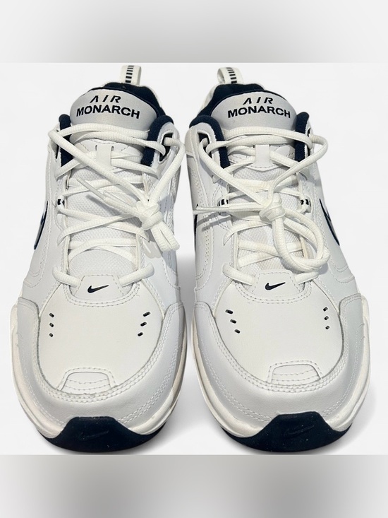 NEW! Nike Air Monarch IV 
WHITE/NAVY/SILVER/NAVY BLUE
MENS SIZE -10.5 WIDE main image 4